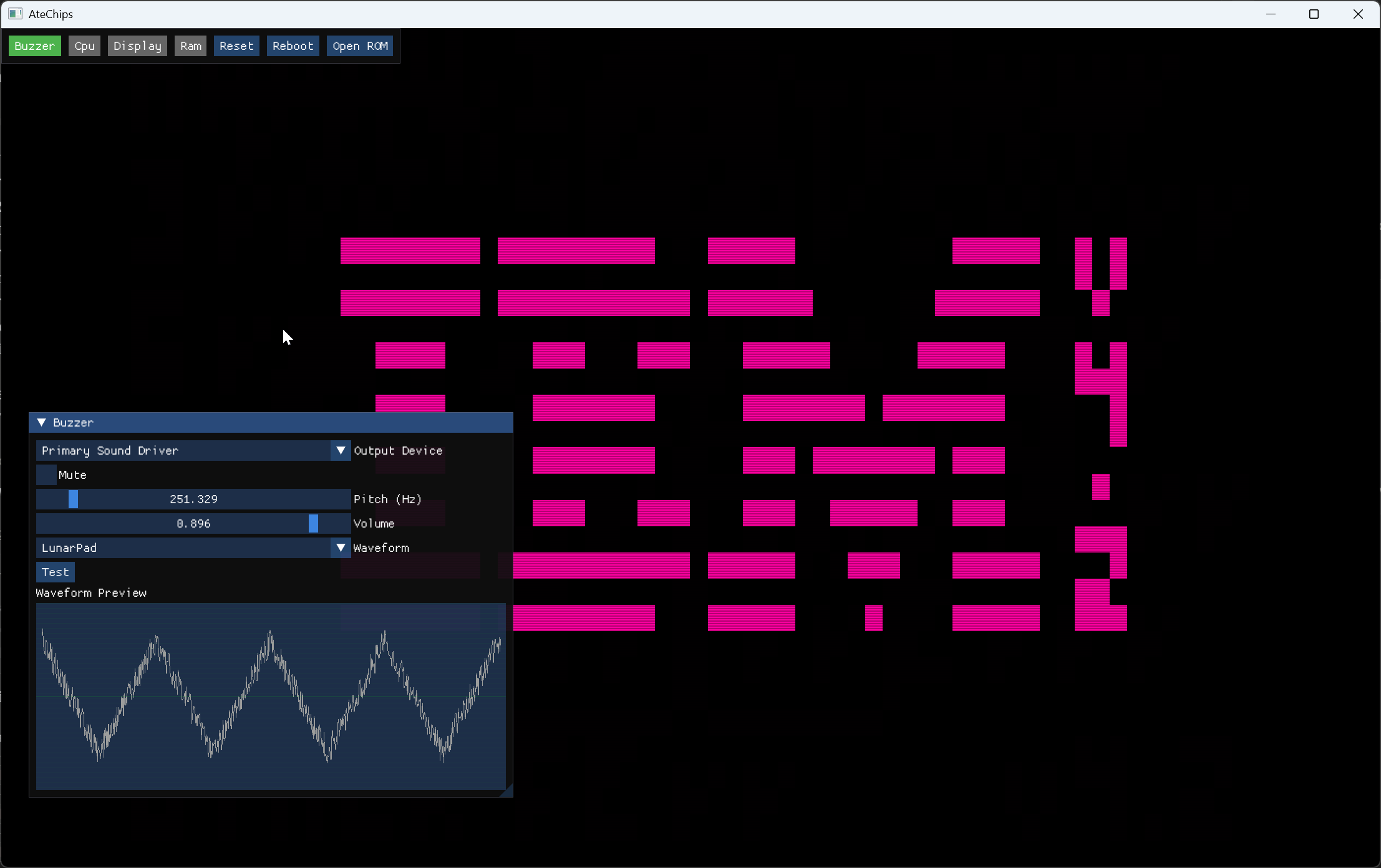 Real-time waveform preview and audio engine controls