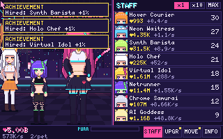 Hiring staff in the Staff panel